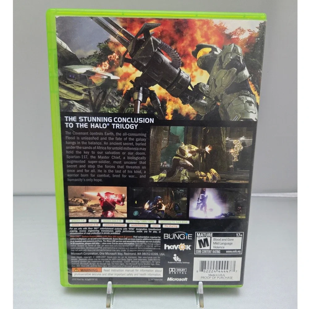 Halo 3 - Microsoft Xbox 360 - Complete CIB -‎ Case Disc Manual/Poster Working